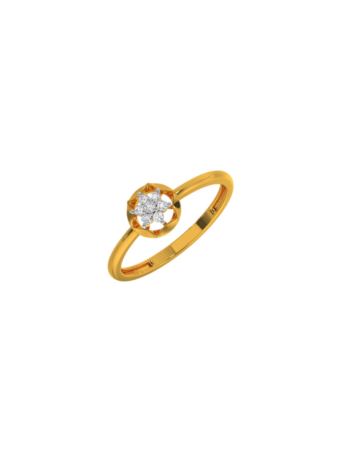 

KISNA DIAMOND AND GOLD JEWELLERY 18KT Floret Cluster Finger Ring Diamond