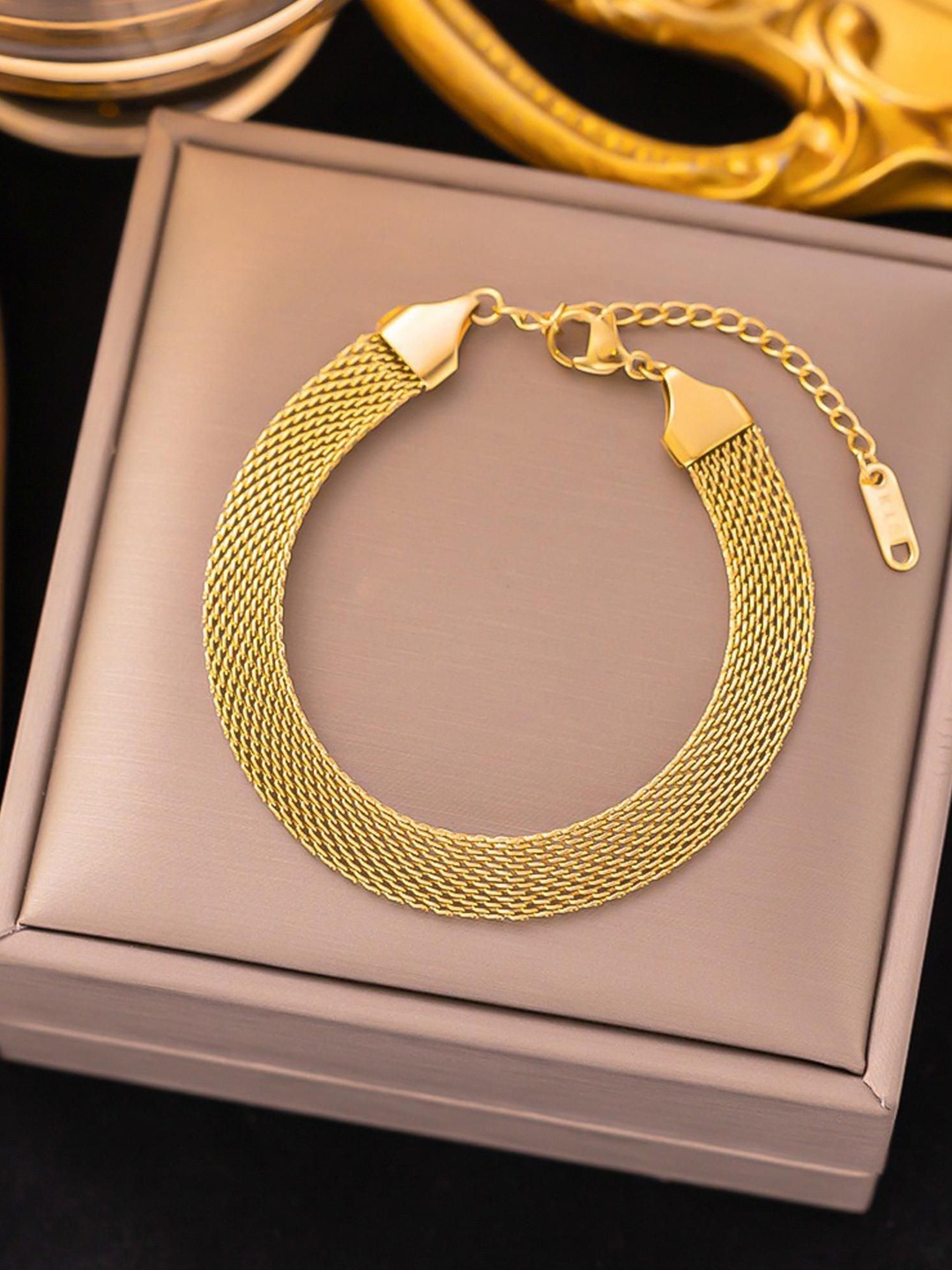 

MYKI Gold-Plated Stainless Steel Kada Bracelet