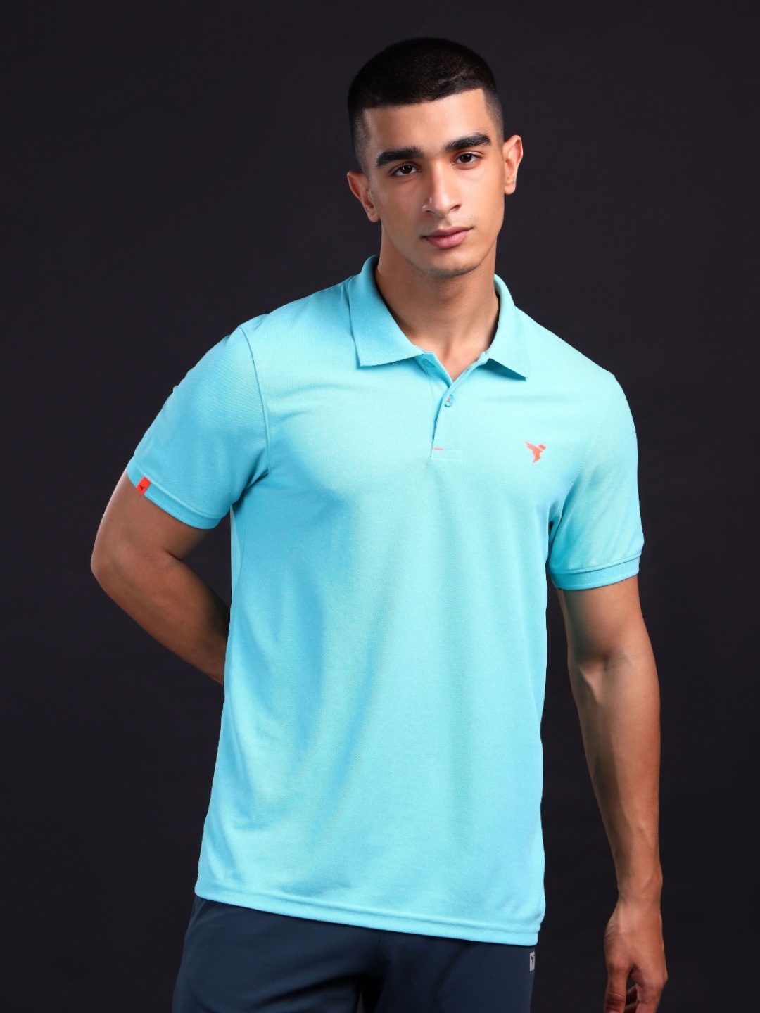 

Technosport Men Polo Collar Anti Static Slim Fit T-shirt, Blue