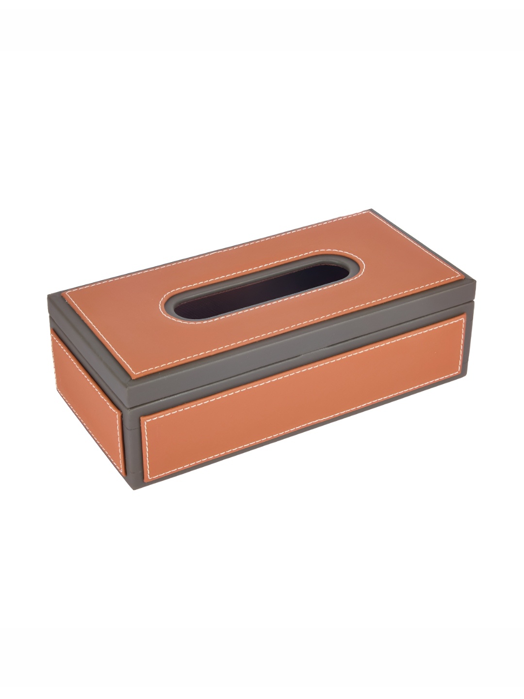 

Premsons Orange Colored & Black Leather Tissue Holder