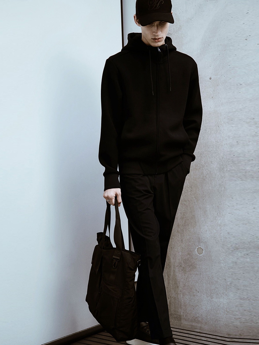 

H&M Scuba Zip-Through Hoodie, Black