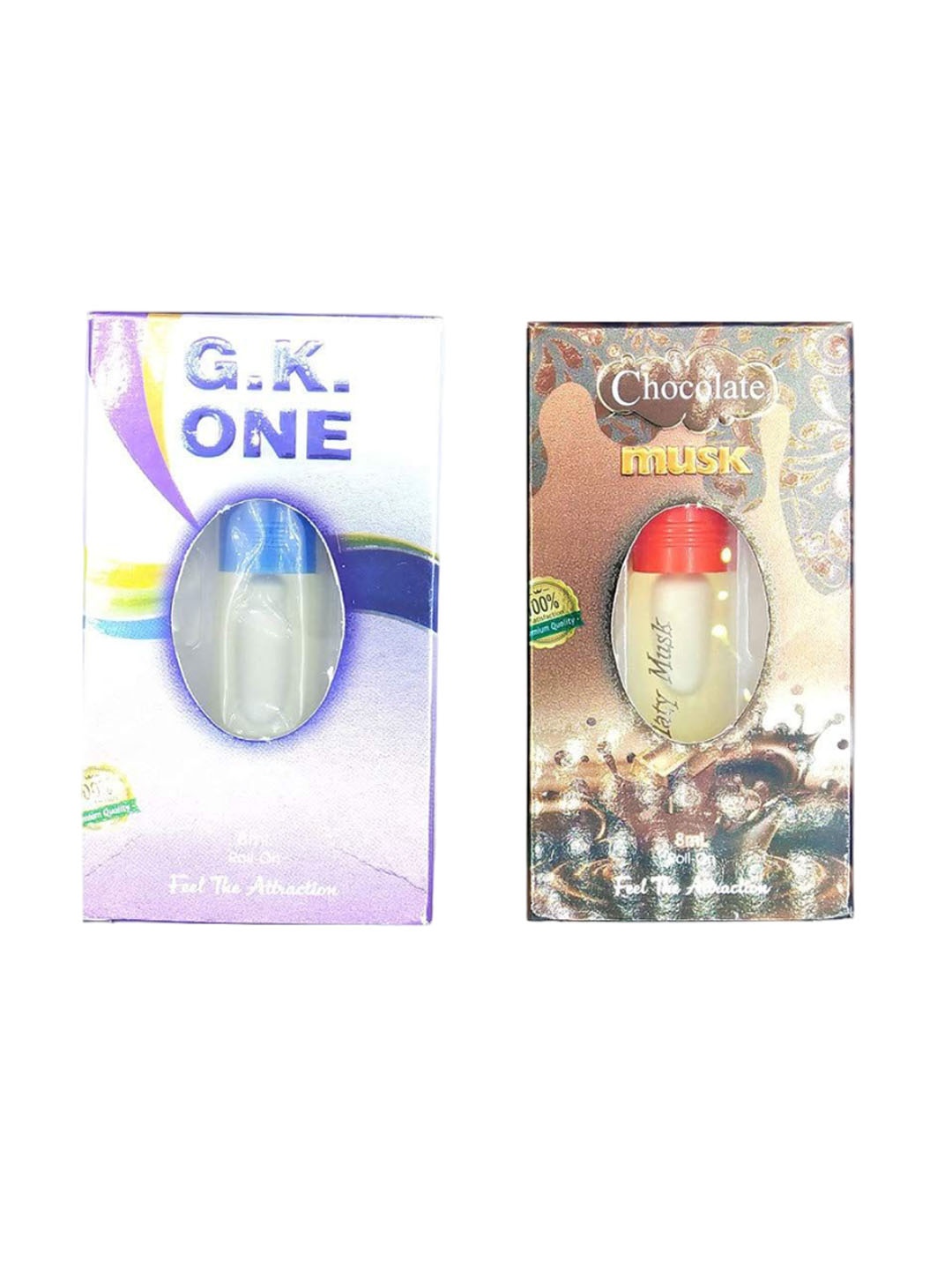 

RAVIOUR LIFESTYLE Set Of 2 Chocolate Musk & G.K One Attar - 8ml Each, Transparent