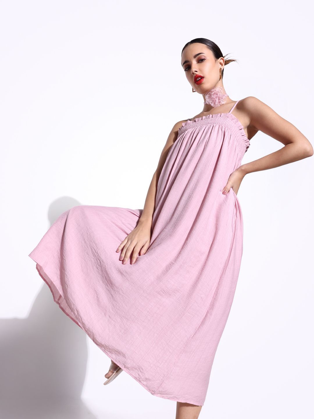 

SHOWOFF A-Line Midi Dress, Pink