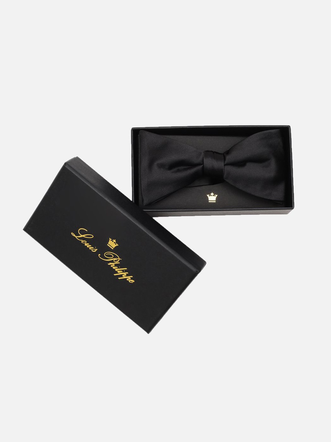 

Louis Philippe Men Solid Bow Tie, Black