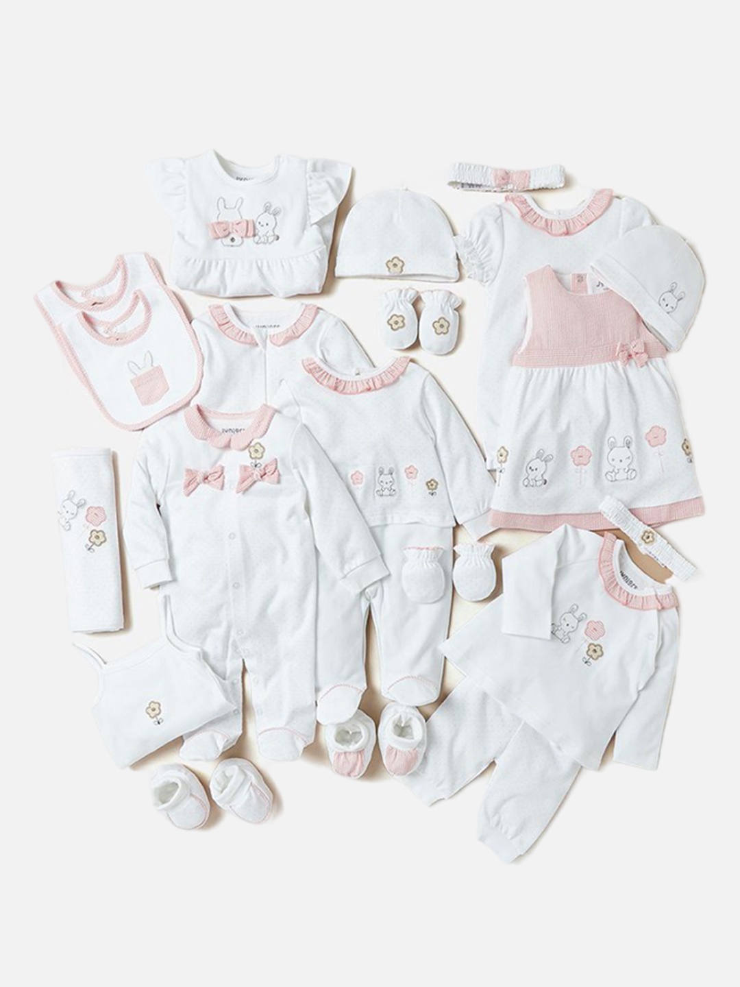 

Juniors by Babyshop Girls Printed Cotton Sleepsuit, White