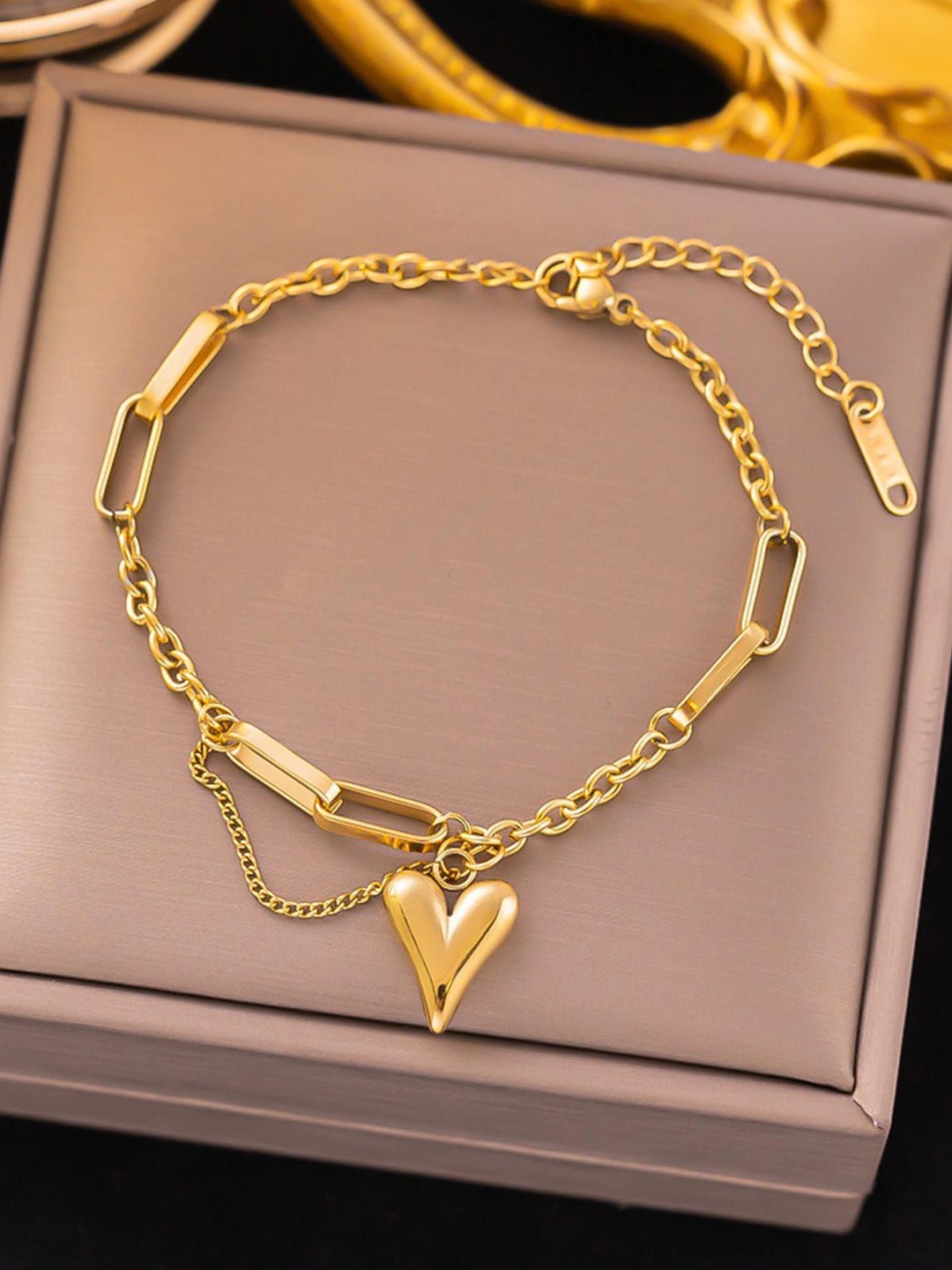 

MYKI Gold-Plated Stainless Steel Charm Bracelet