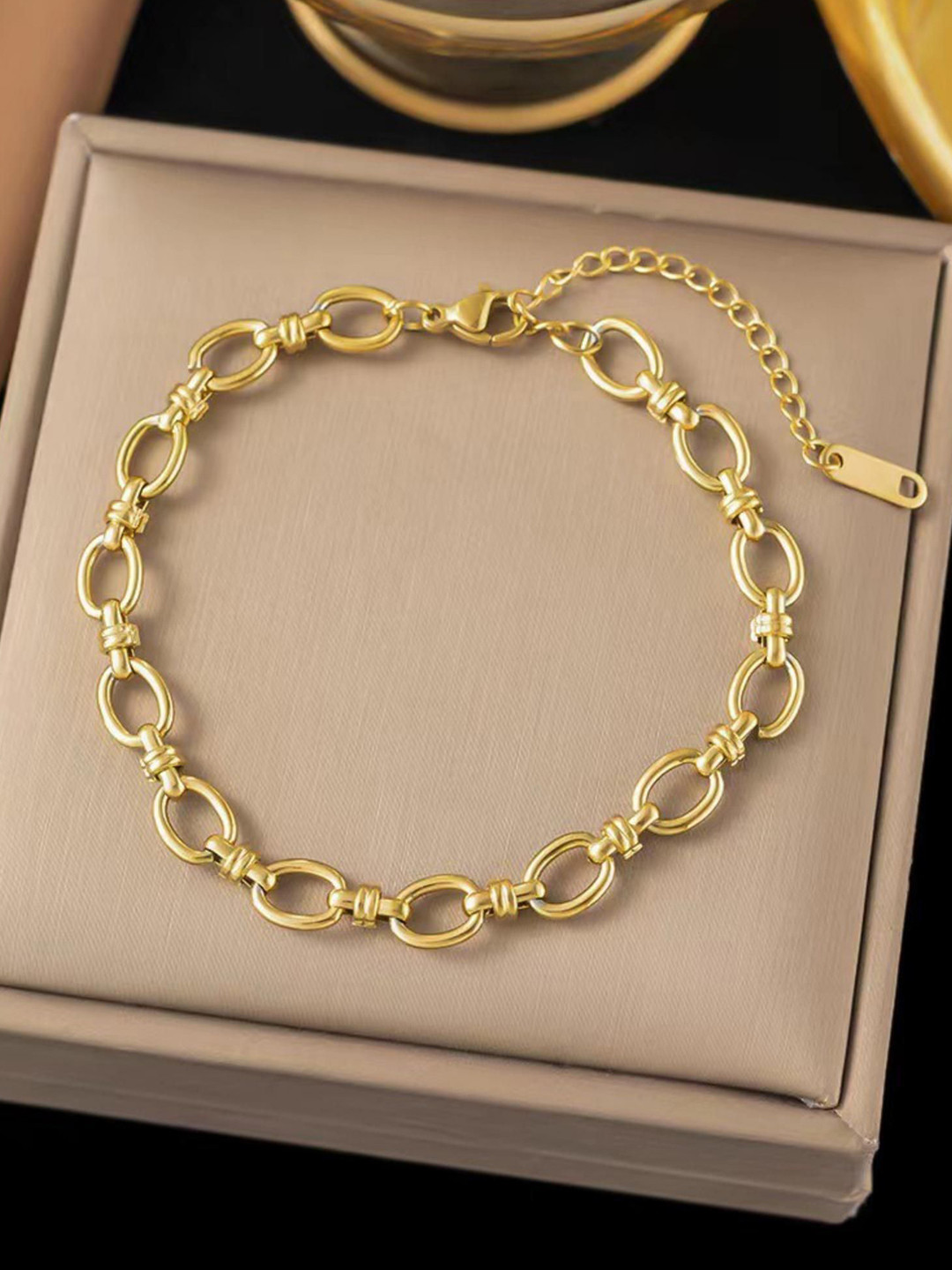 

MYKI Stainless Steel Gold-Plated Wraparound Bracelet
