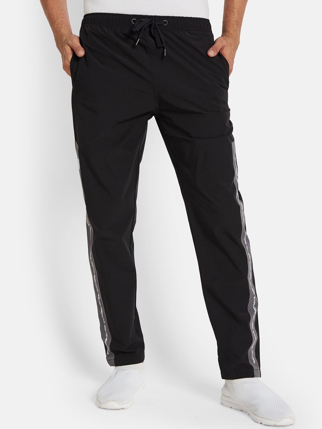 

Octave Men Mid Rise Track Pants, Black