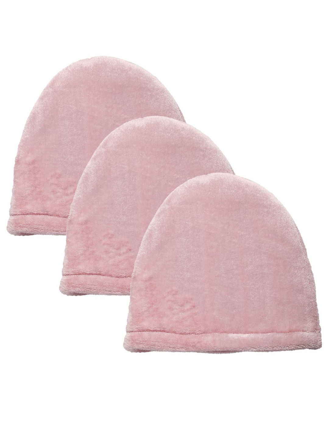 

KLOTTHE Girls Pack Of 3 Wollen Beanie Caps, Pink