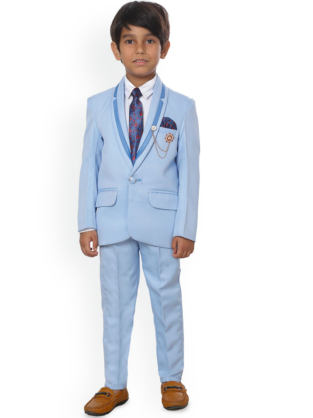 

BAESD Boys Single-Breasted Party Suit, Blue