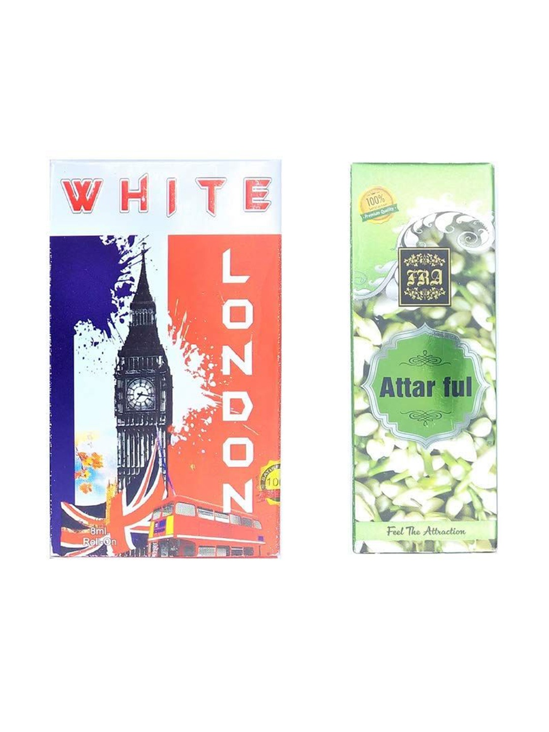 

RAVIOUR LIFESTYLE Set Of 2 Attar Full & White London Roll On Attar- 8 ml Each, Transparent