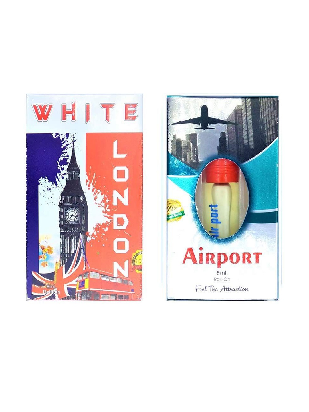 

RAVIOUR LIFESTYLE Set Of 2 Airport & White London Attar - 8ml Each, Transparent
