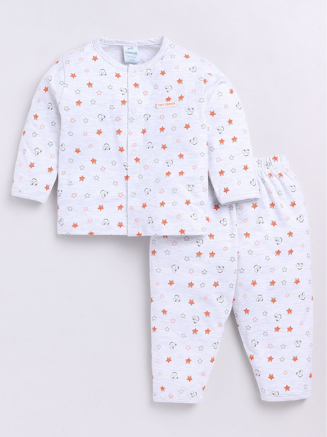 

Dollar Boys Long Sleeves Printed T-shirt with Trousers, Grey