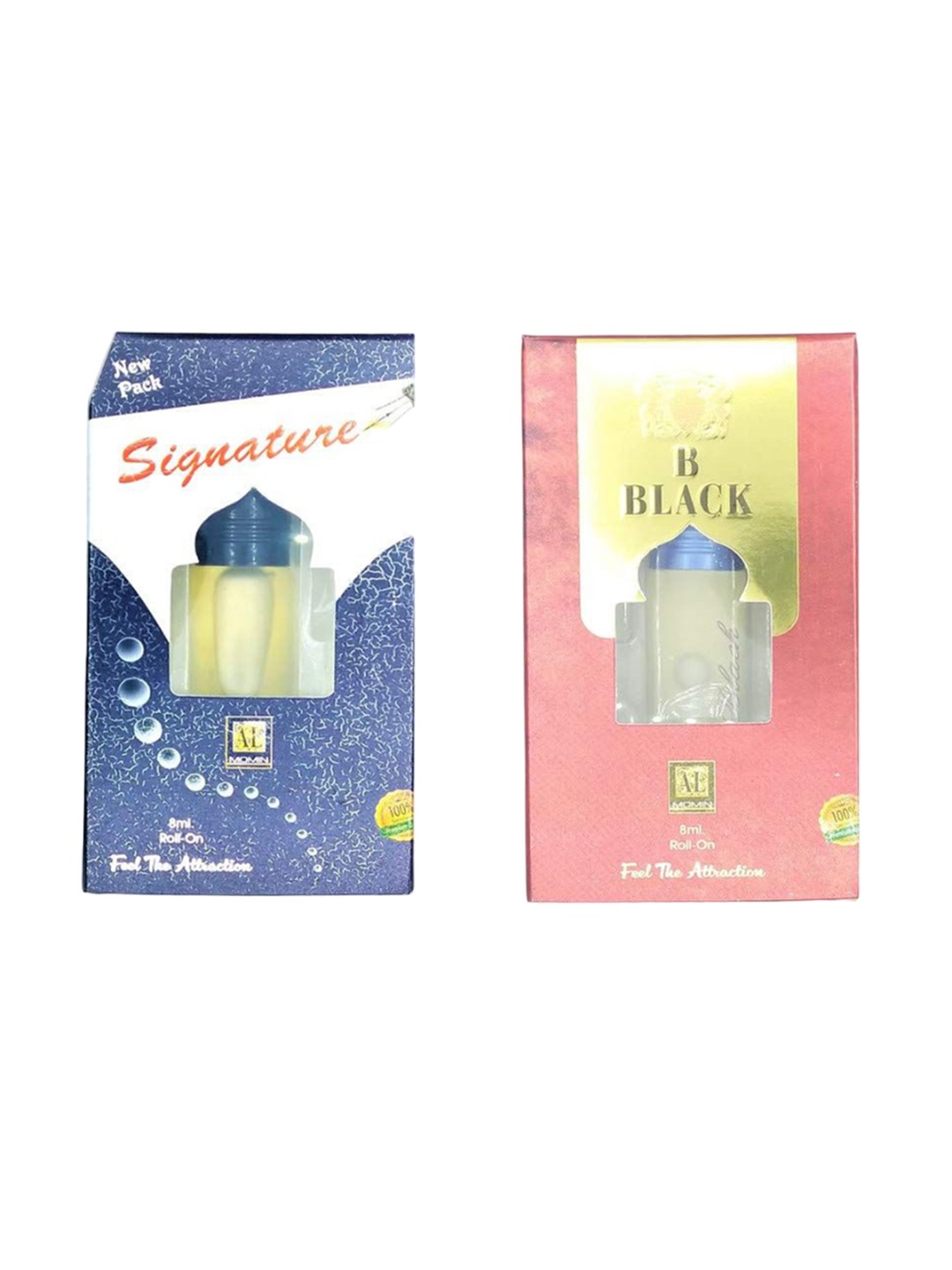

RAVIOUR LIFESTYLE Set Of 2 B Black & Signature Alcohol Free Roll On Attar - 8 ml Each, Transparent