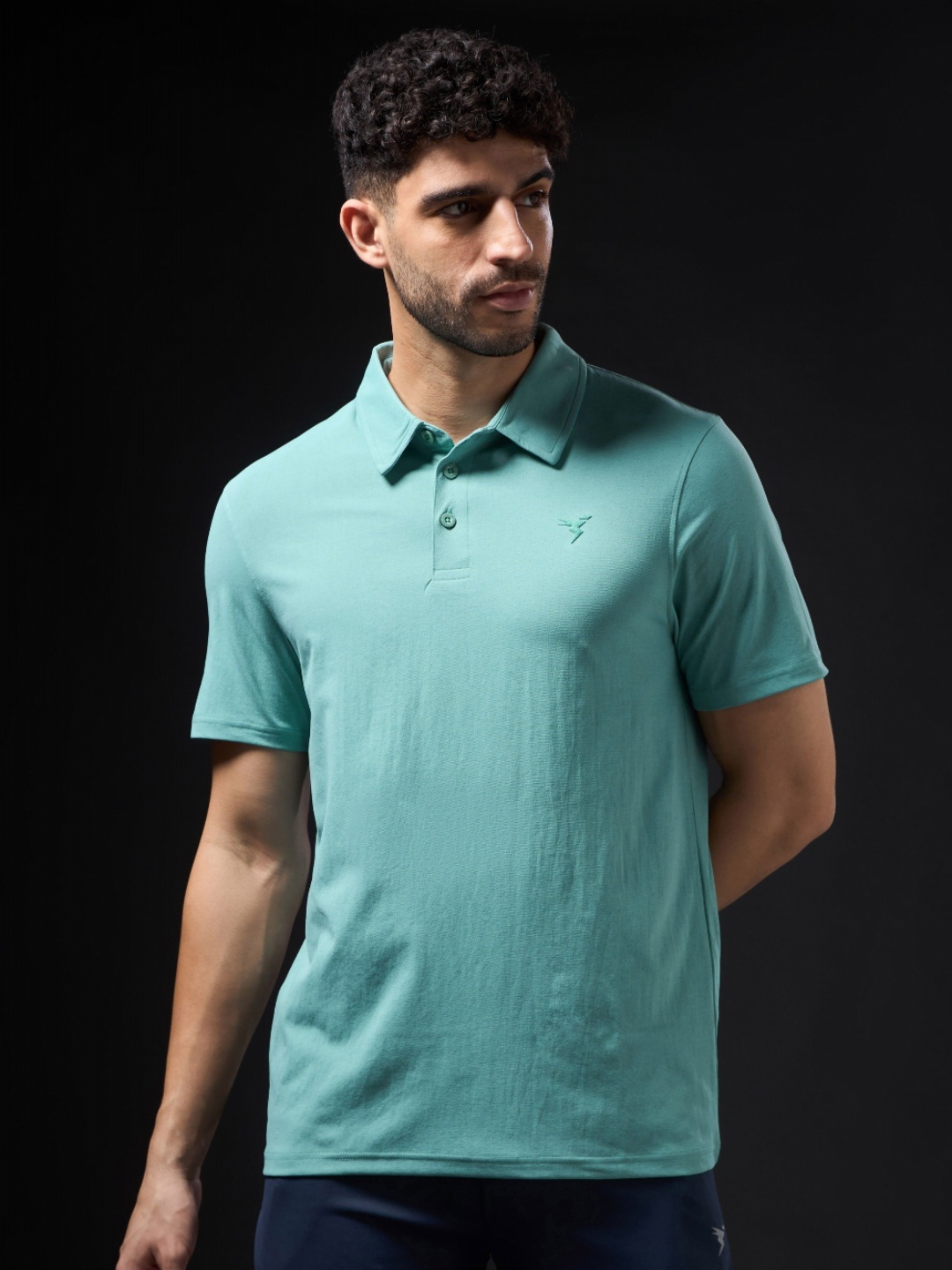 

Technosport Men Polo Collar Anti Static Slim Fit T-shirt, Green