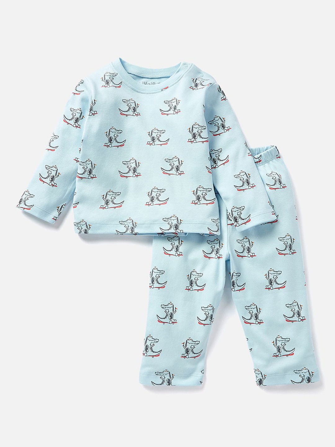 

Juniors by Babyshop Boys Printed Cotton Night Suits, Blue