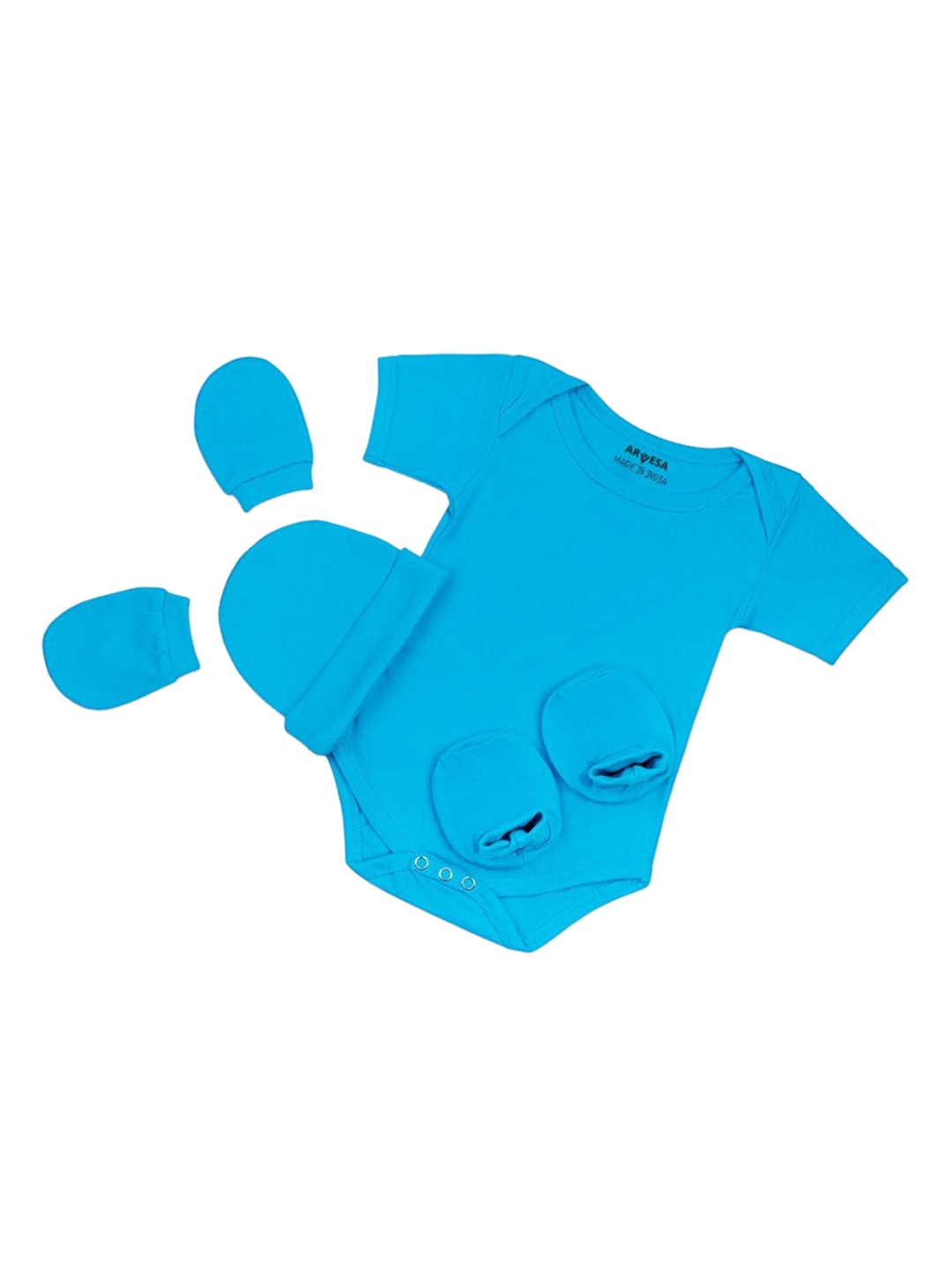 

Arvesa Kids Pack of 4 Cotton Baby Apparel Gift Set, Blue