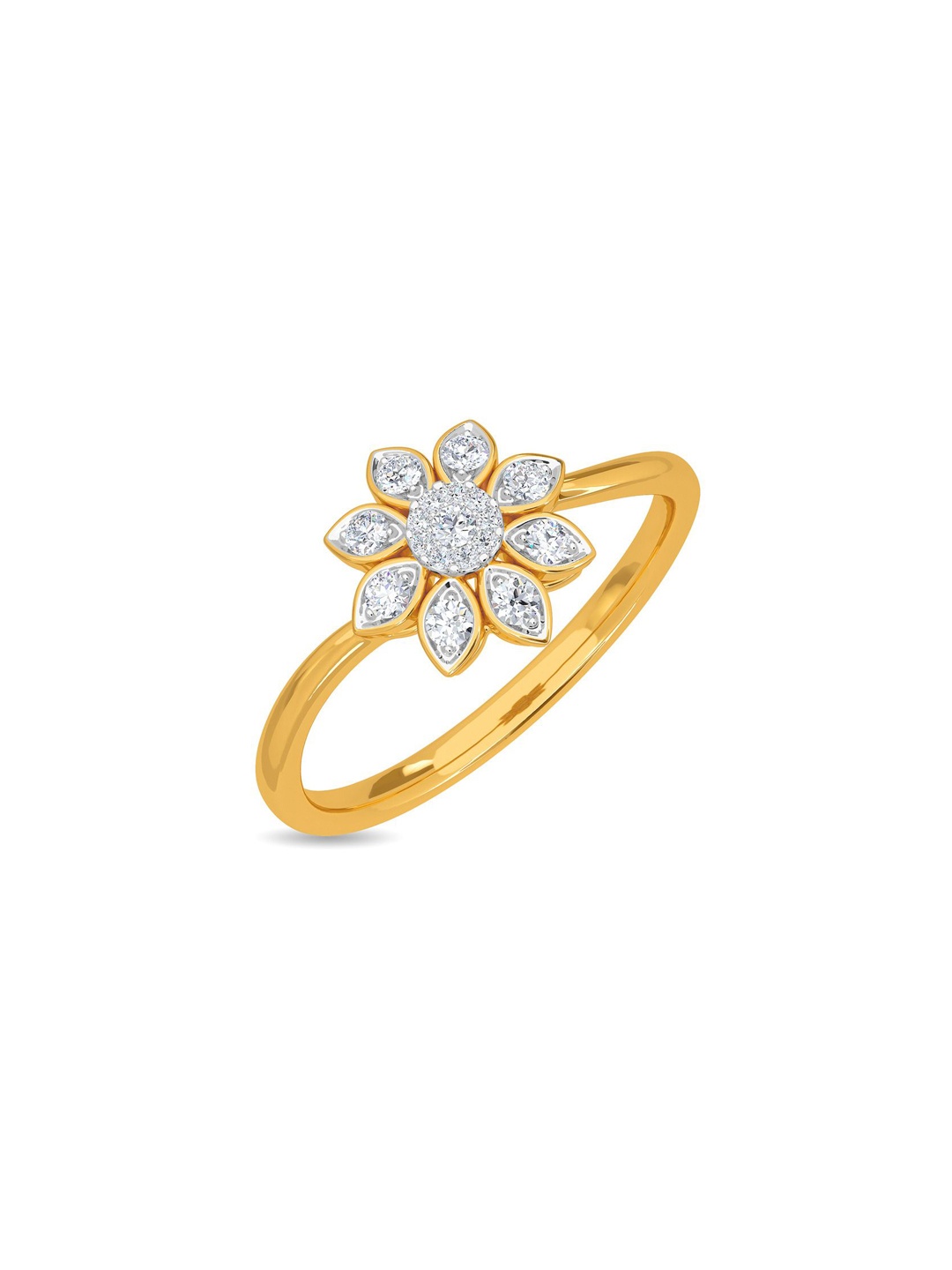 

KISNA DIAMOND AND GOLD JEWELLERY Women 14KT Finger Ring Diamond, Yellow