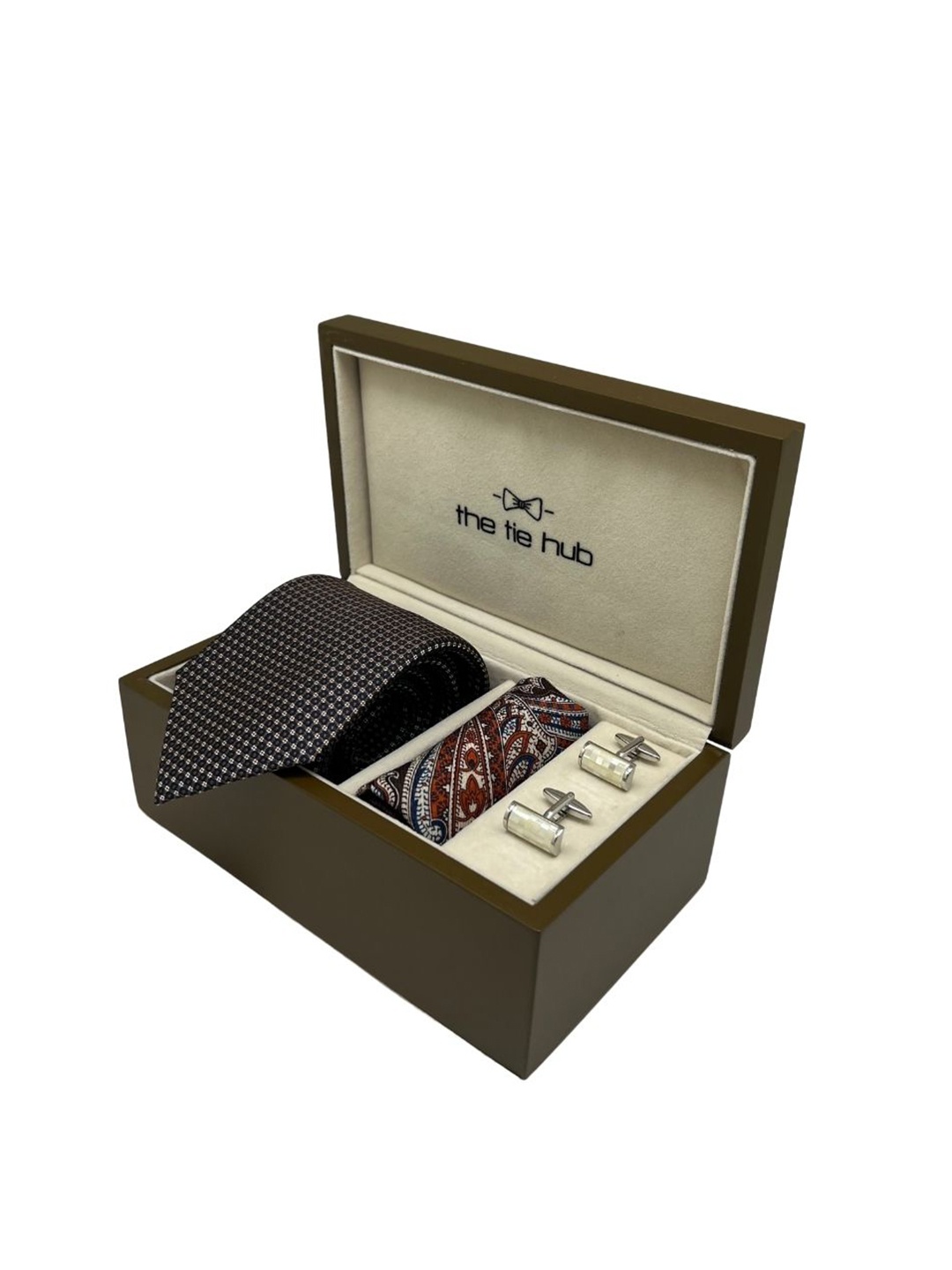 

The Tie Hub Men Accessory Gift Set of, Black
