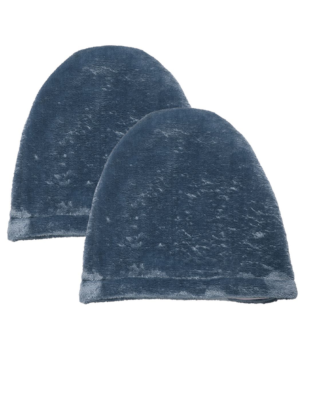 

KLOTTHE Girls Pack Of 2 Wollen Beanie Caps, Turquoise blue