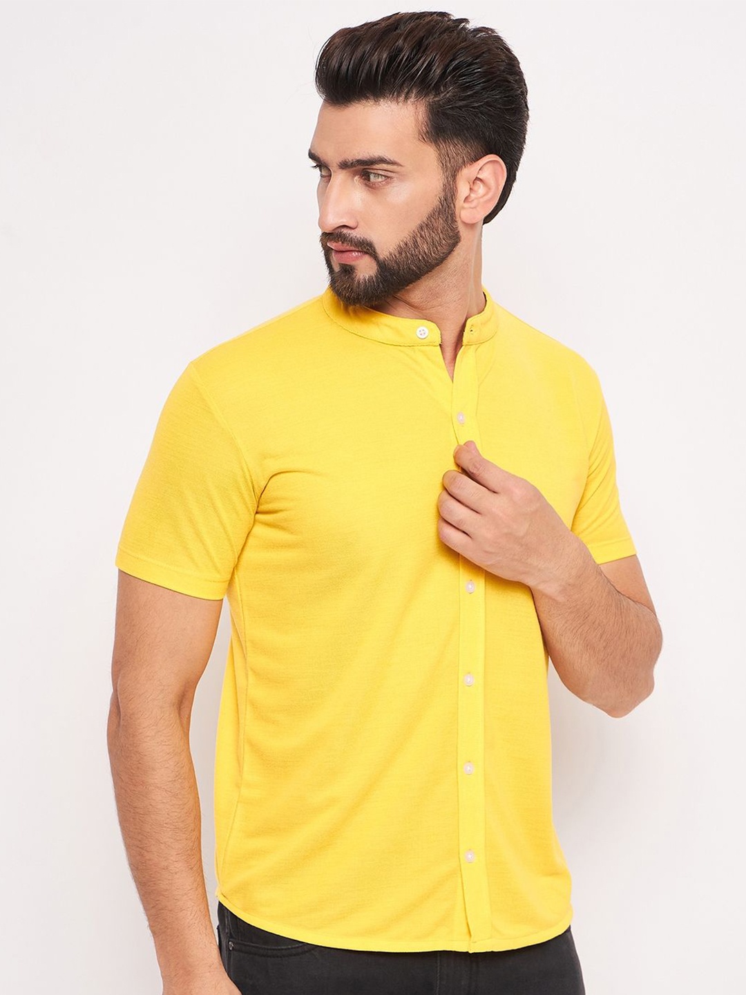 

GET GOLF Men Opaque Casual Shirt, Yellow