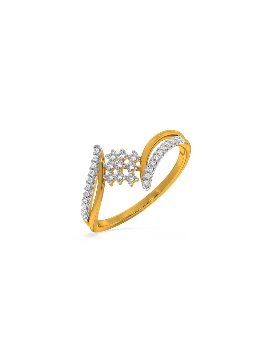 

KISNA DIAMOND AND GOLD JEWELLERY Women 14KT Finger Ring Diamond 0.17g