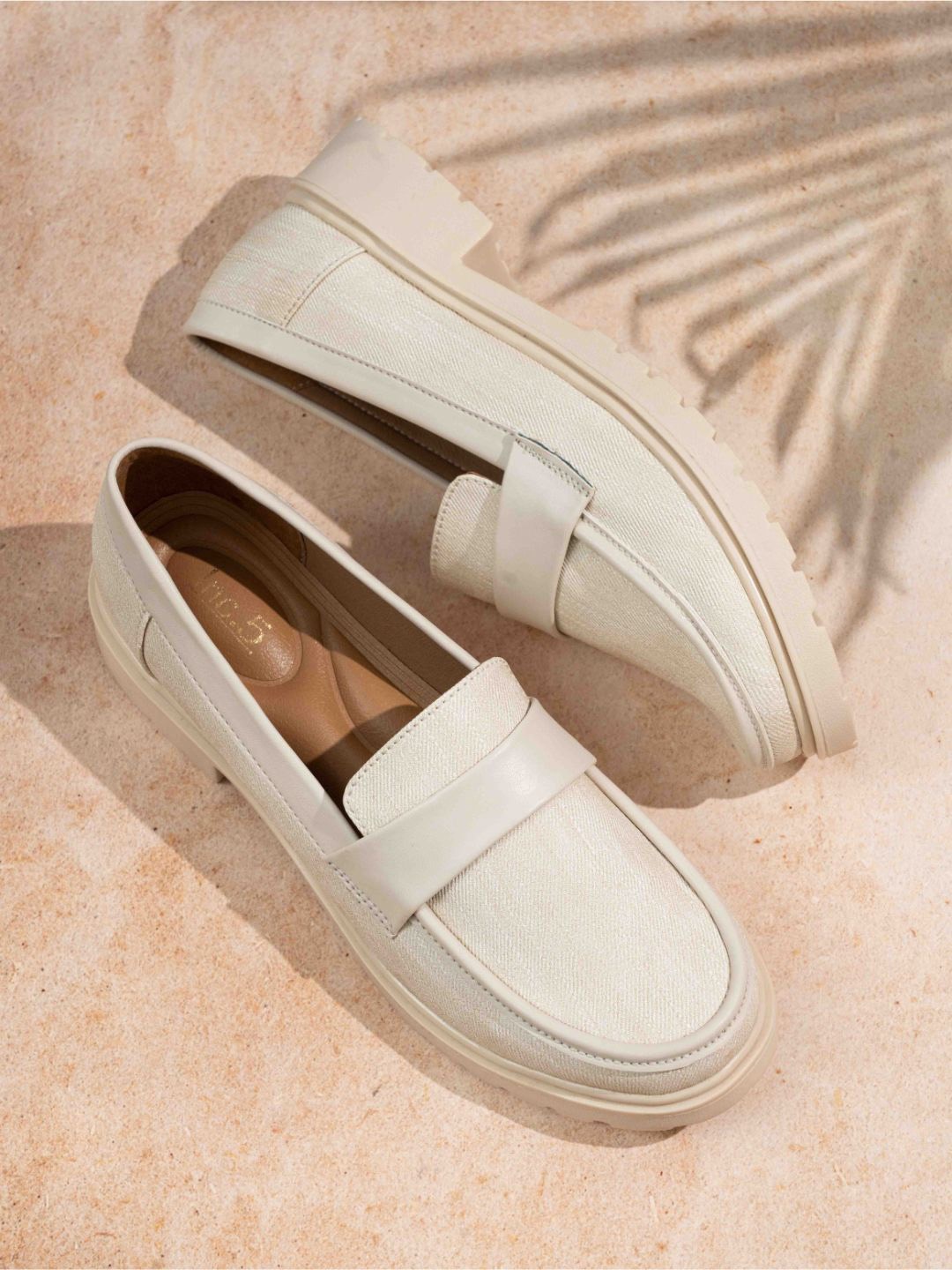 

Inc 5 Women Round Toe Slip-On Loafers, Cream