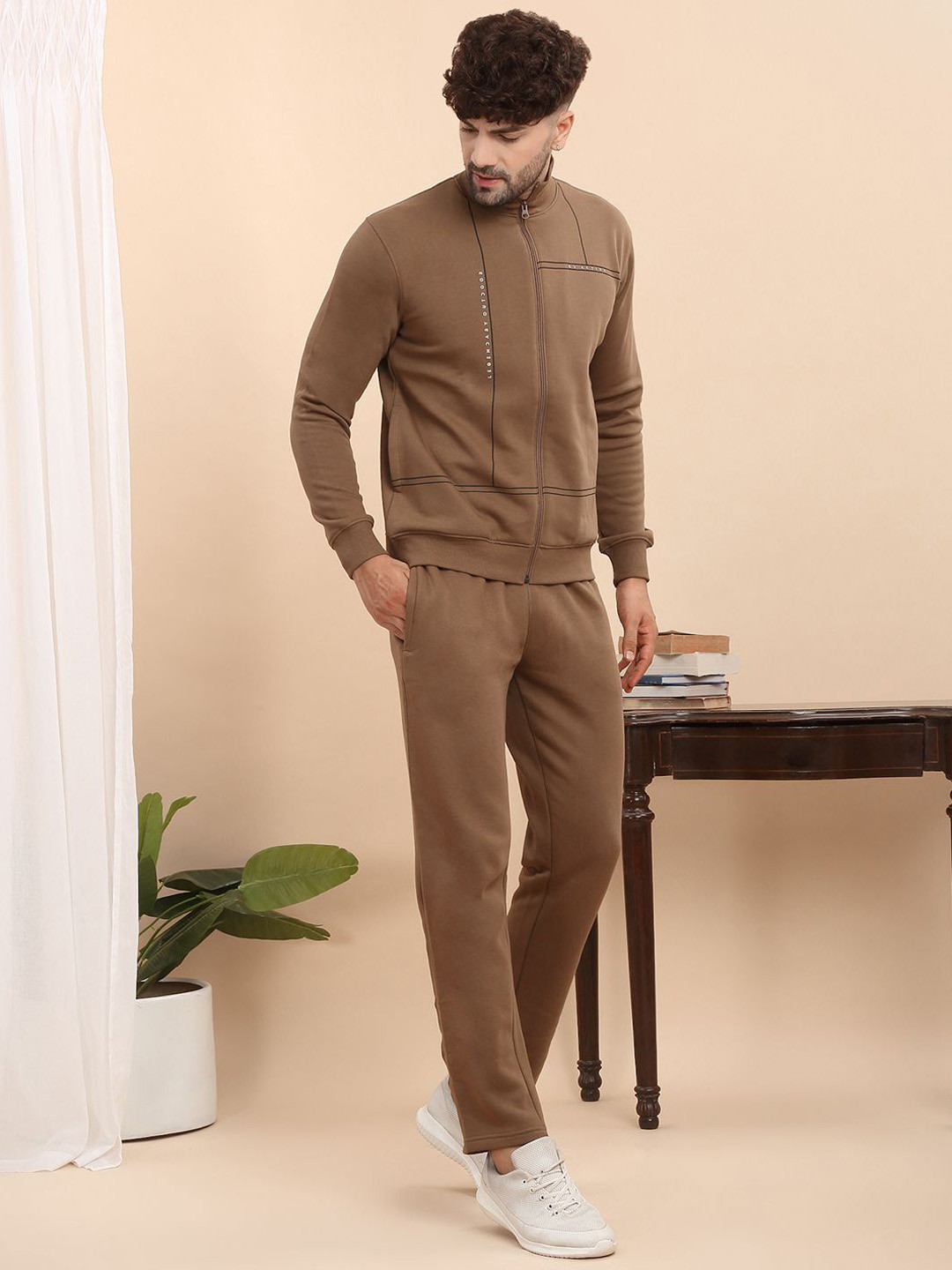 

Sweet Dreams Men Cotton Mid Rise Tracksuits, Brown