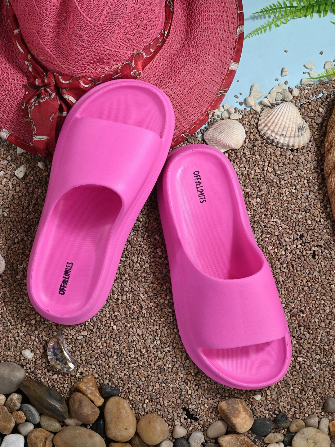 

OFF LIMITS Women Rubber Sliders, Pink