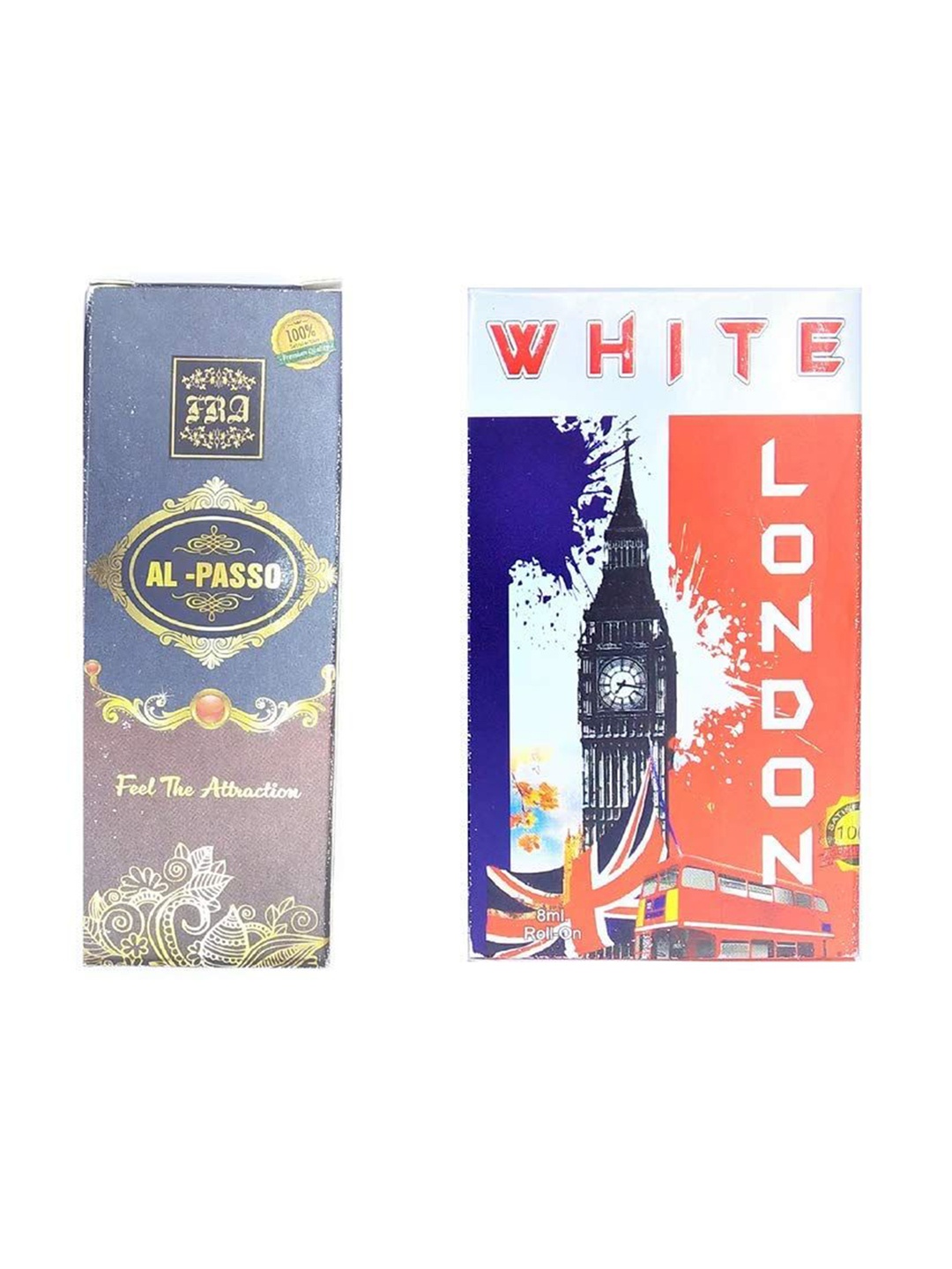 

RAVIOUR LIFESTYLE Set Of 2 Al Passo & White London Alcohol Free Roll On Attar - 8 ml Each, Transparent
