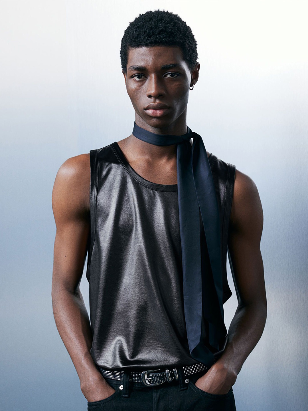 

H&M Loose Fit Vest Top, Black