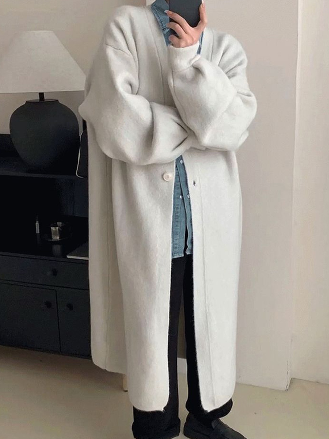 

LULU & SKY Women Longline Cardigan, Off white