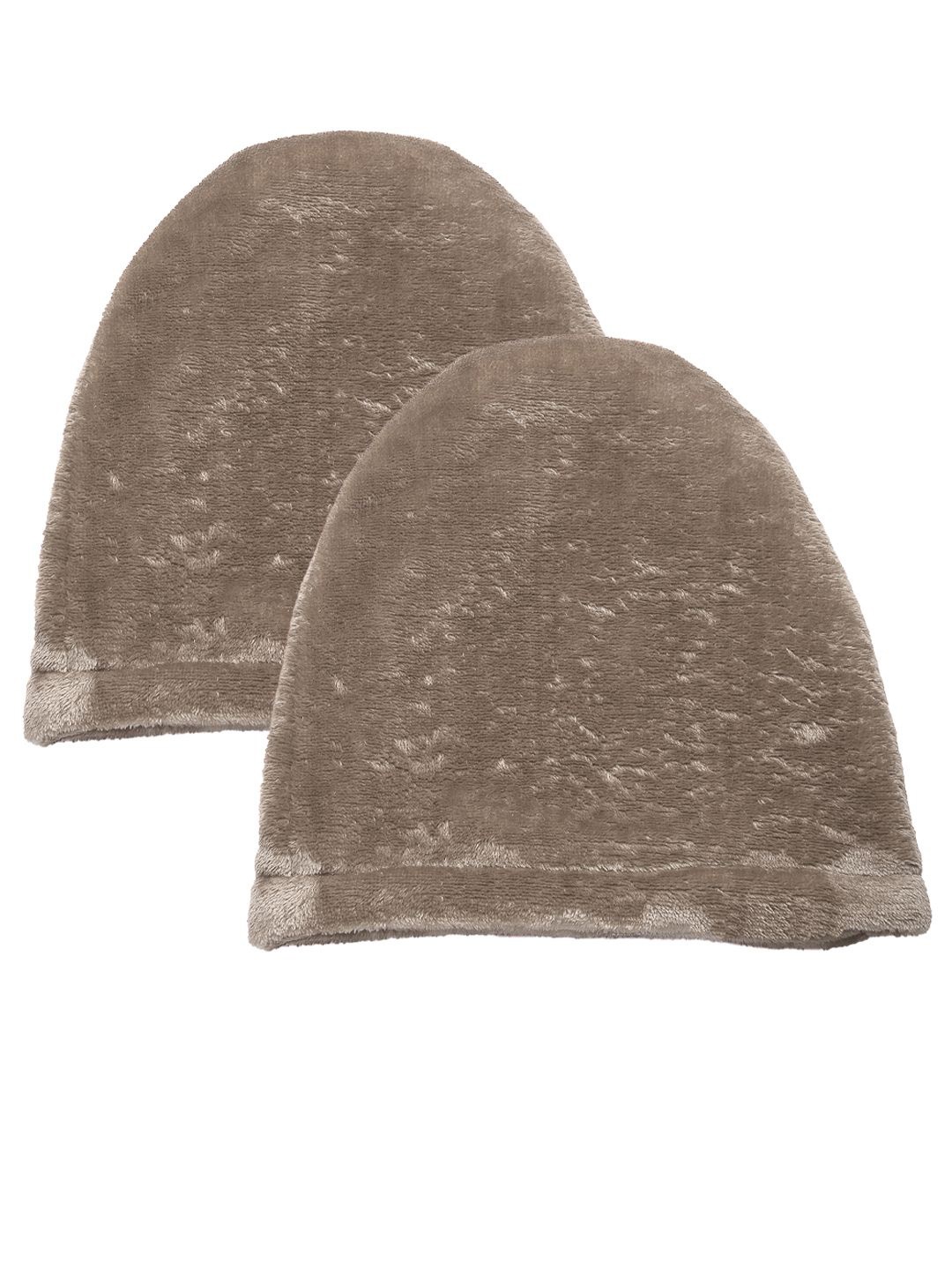 

KLOTTHE Girls Pack Of 2 Wollen Beanie Caps, Beige