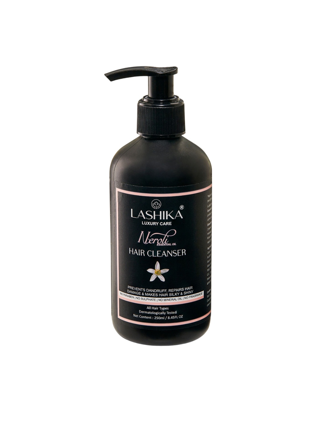 

LASHIKA Neroli Anti Dandruff Hair Cleanser For Frizz Control - 250 ml, Black