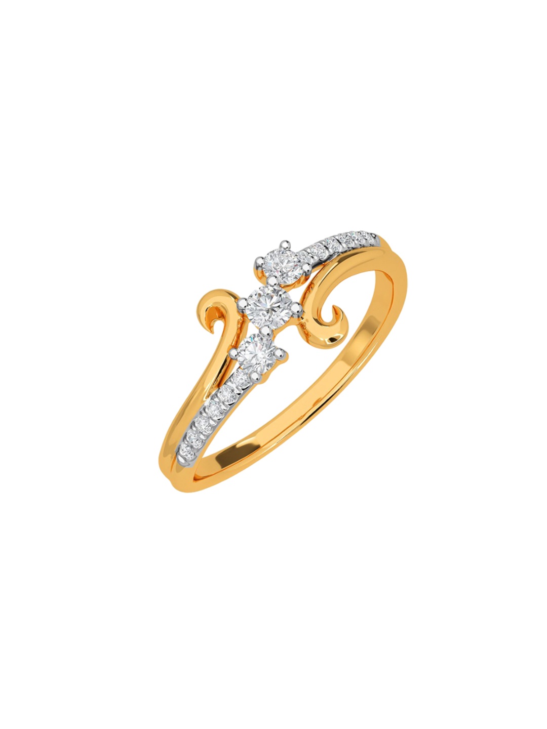 

KISNA DIAMOND AND GOLD JEWELLERY Women 14KT Diamond Ring