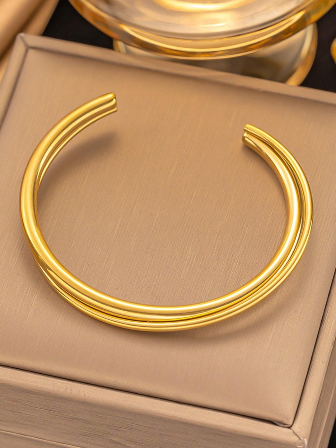 

MYKI Gold-Plated Stainless Steel Kada Bracelet