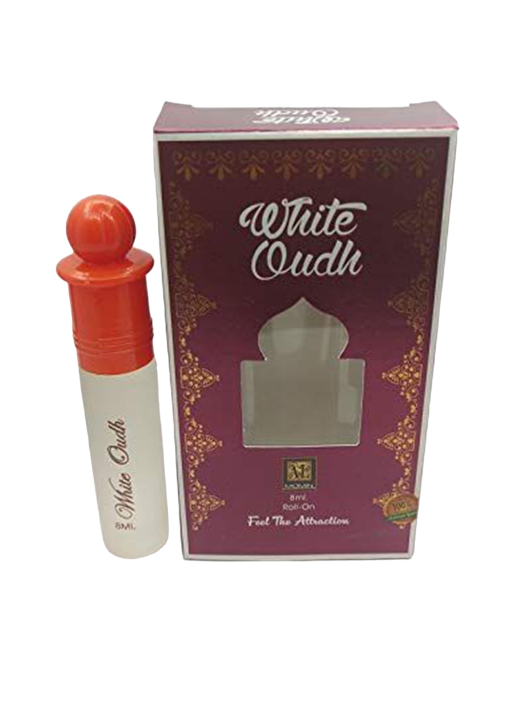 

RAVIOUR LIFESTYLE White Oudh Long Lasting Roll On Attar - 8 ml, Transparent