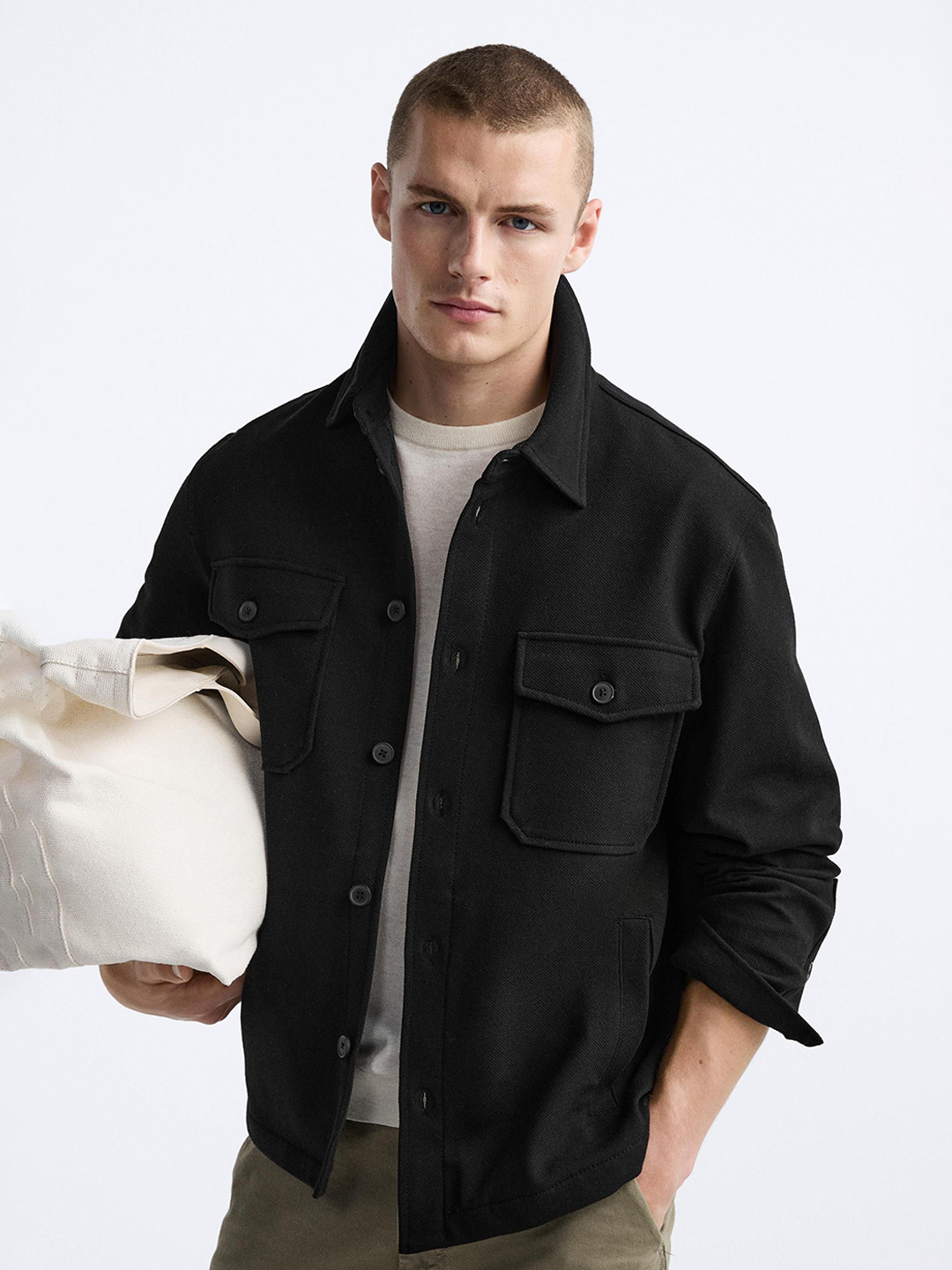 

MISCHIEF MONKEY Men Classic Opaque Casual Shirt, Black