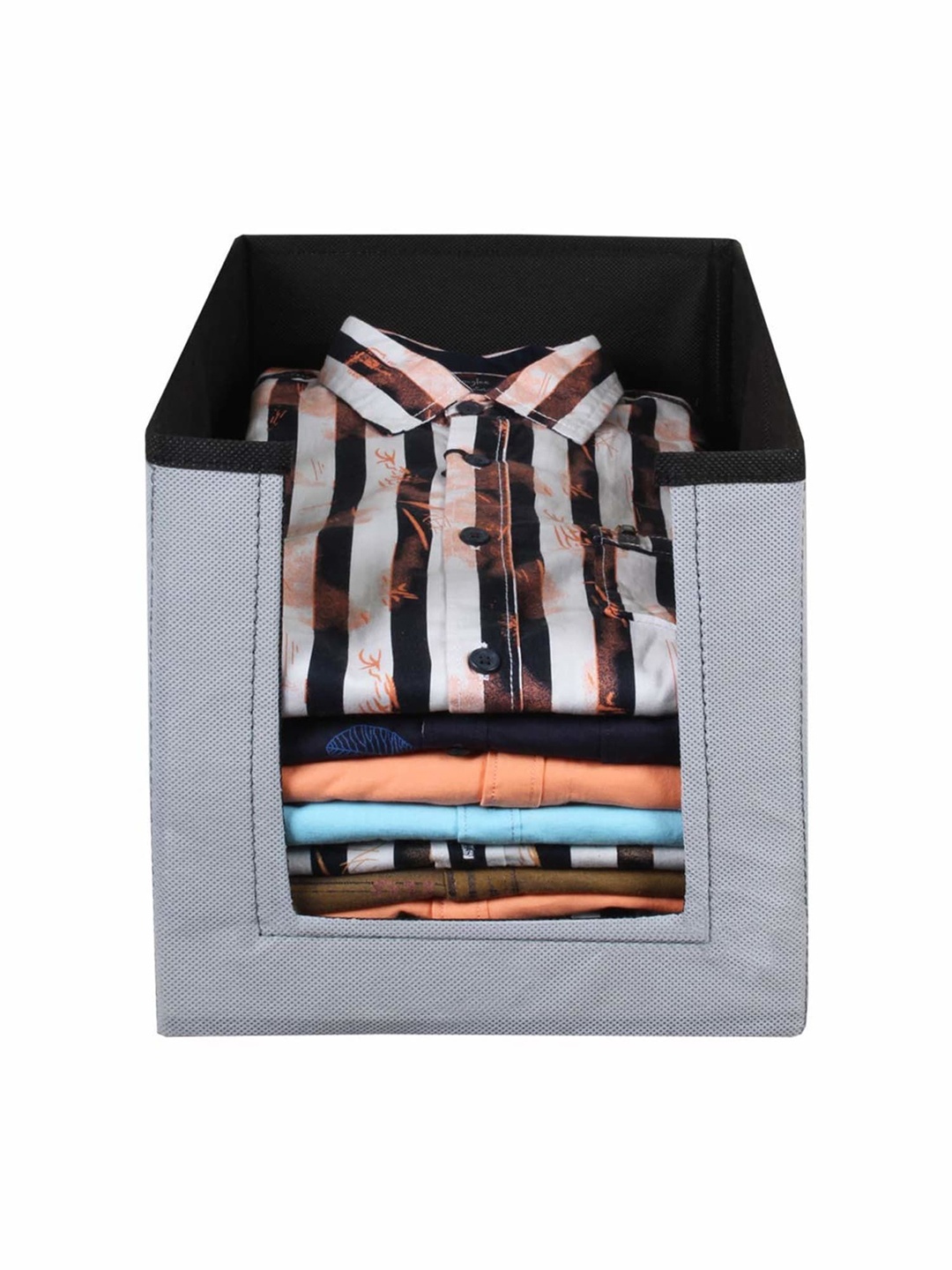 

Kuber Industries Grey & Black Shirt Stacker Organiser