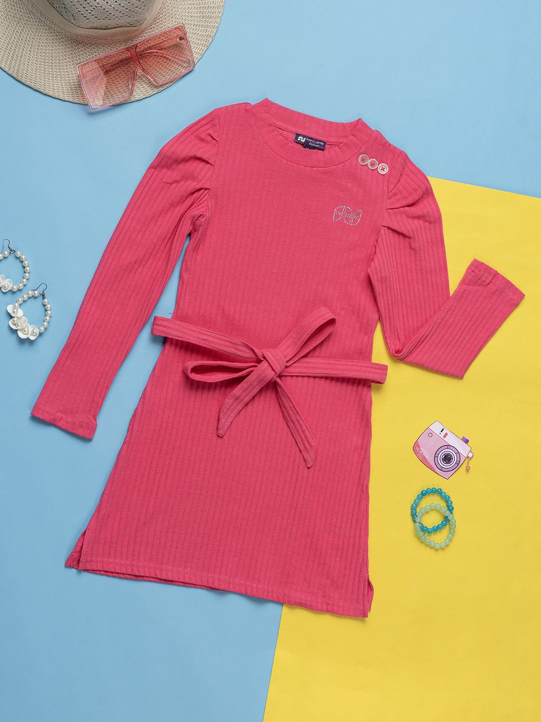 

Purple United Girls Dress, Pink