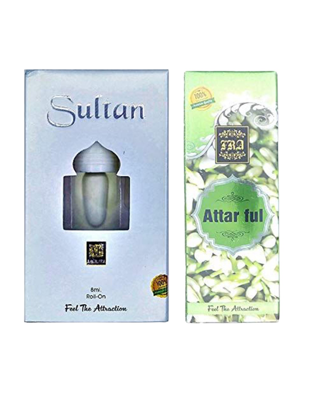 

RAVIOUR LIFESTYLE Set Of 2 Attar Ful & Sultan Roll On Attar - 8 ml Each, Transparent