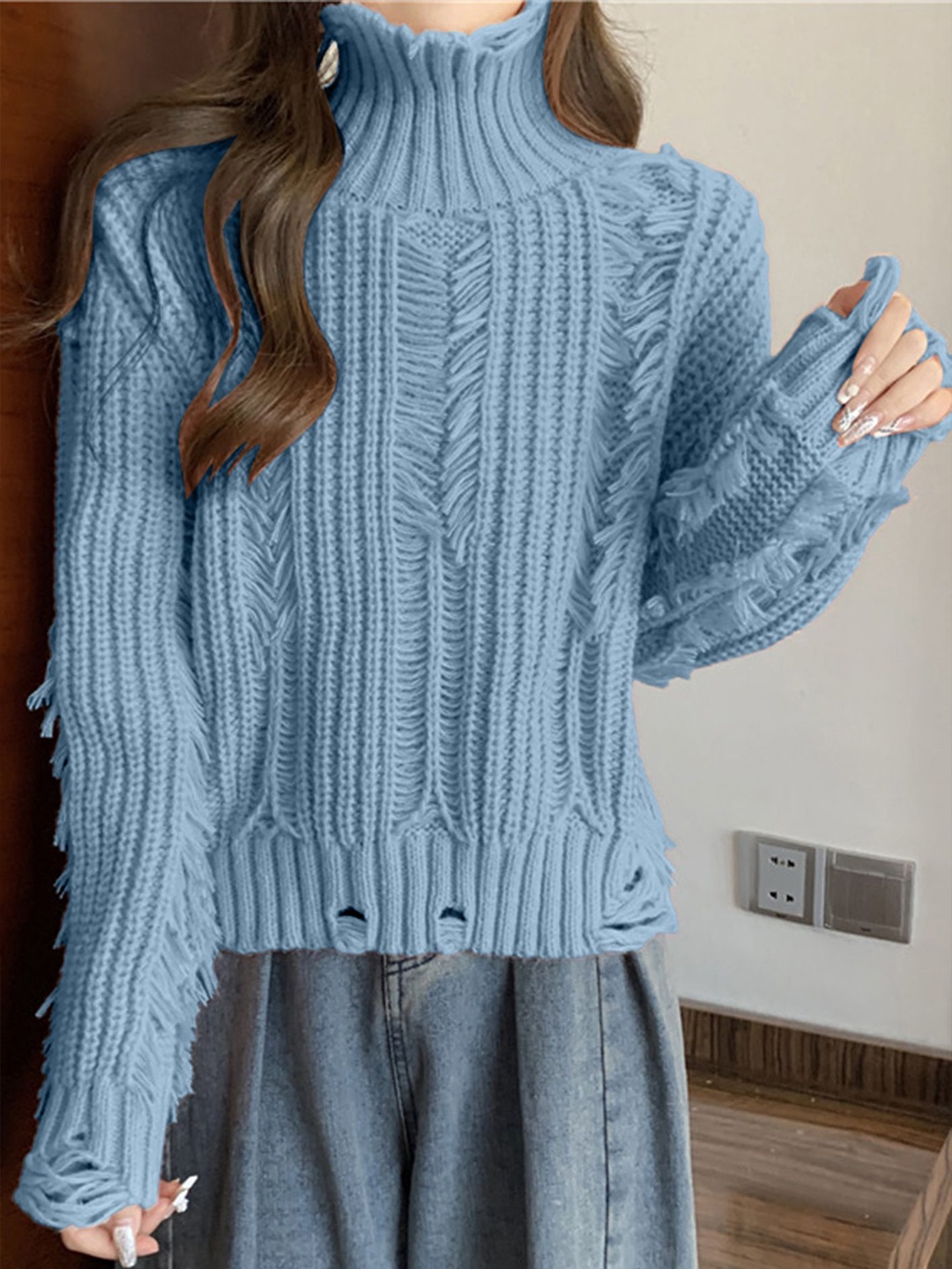

LULU & SKY Women Sweater, Blue