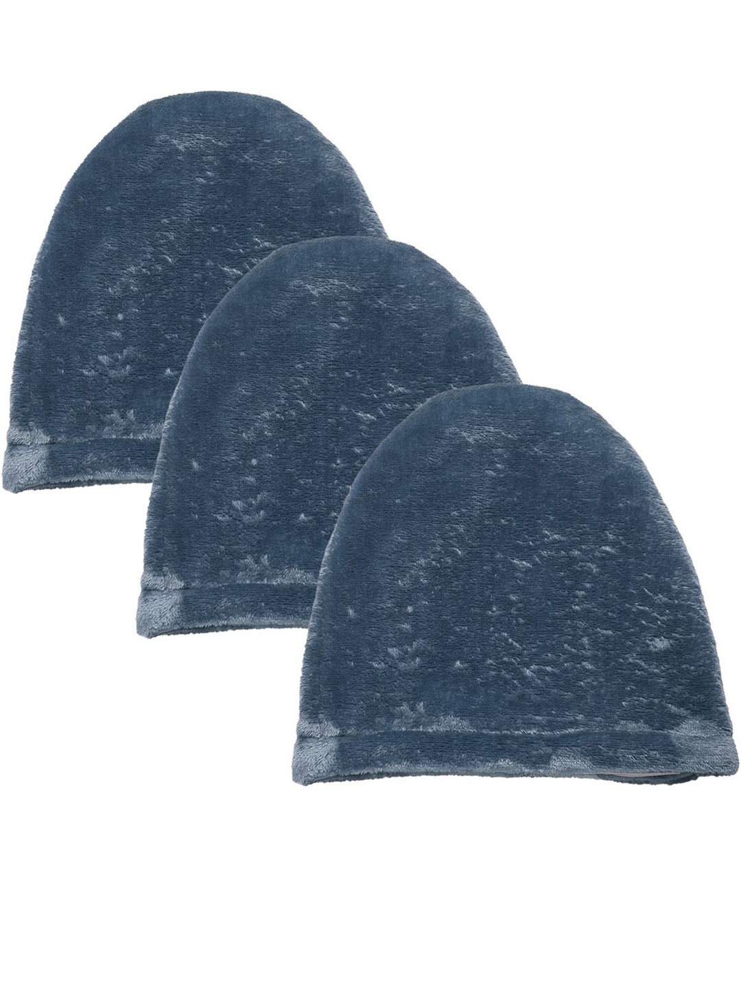 

KLOTTHE Girls Pack Of 3 Wollen Beanie Caps, Turquoise blue