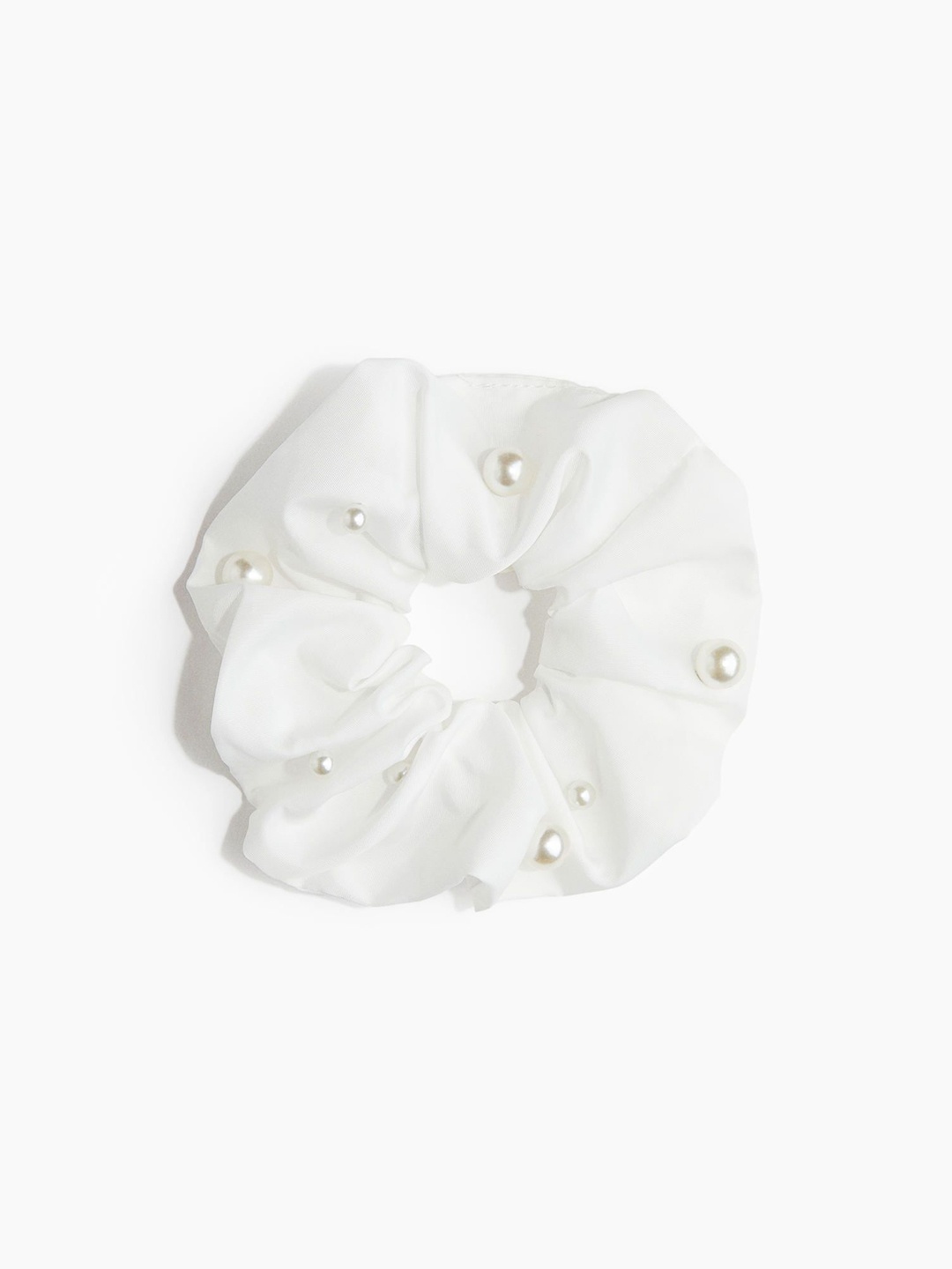 

H&M Beaded Scrunchie, White