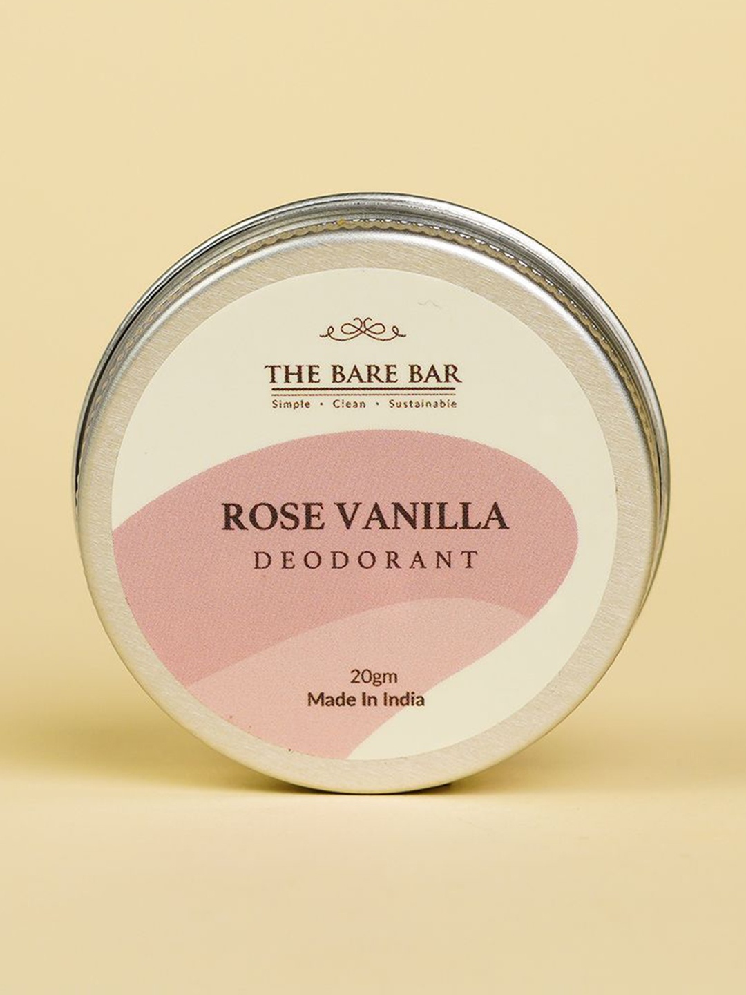 

The Bare Bar Rose Vanilla Deodorant- 20 g, Cream