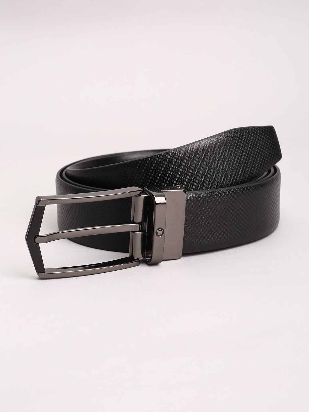 

Louis Philippe Men Leather Reversible Belt, Black