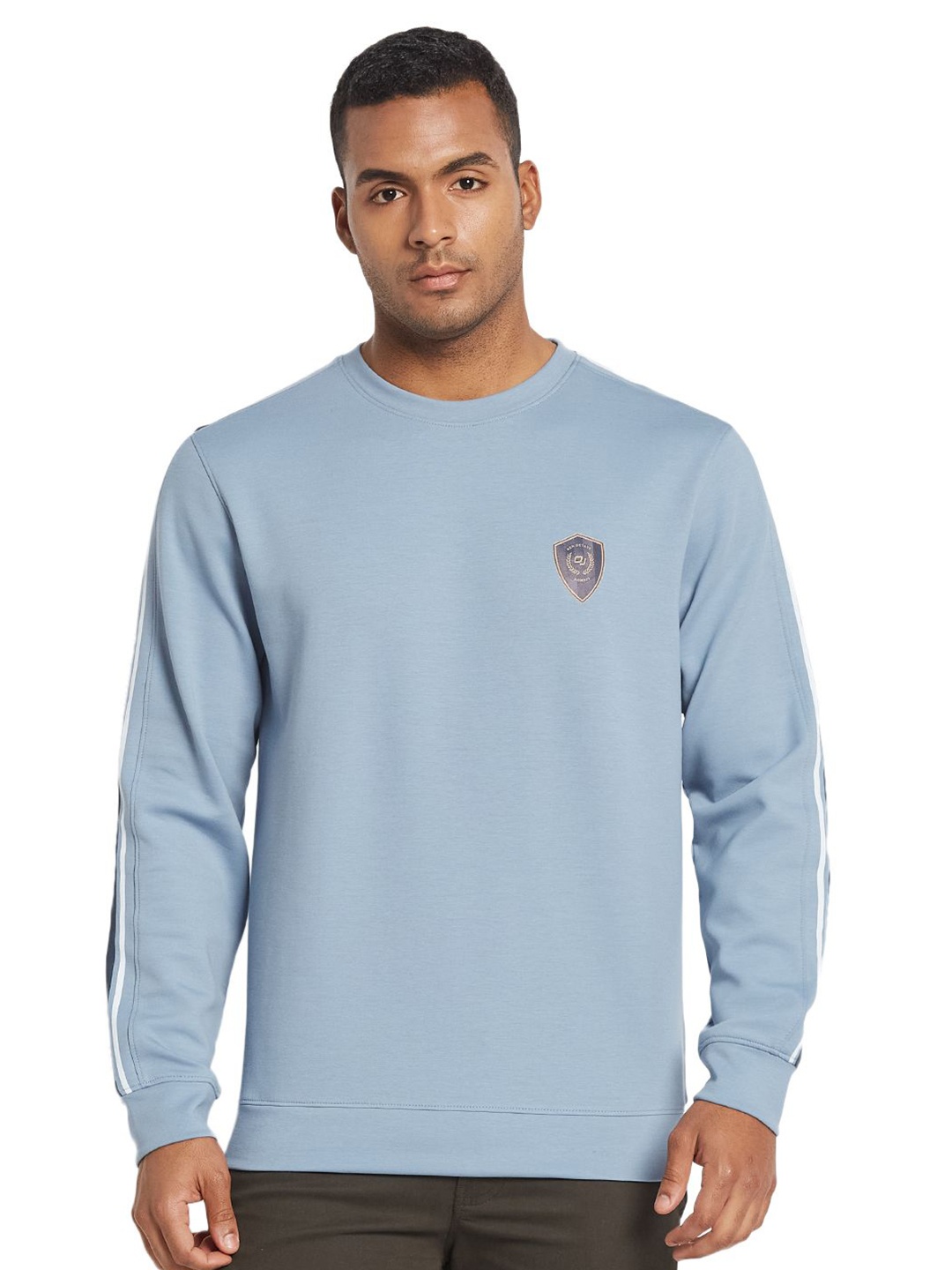 

Octave Men Printed Round Neck Sweatshirt, Blue