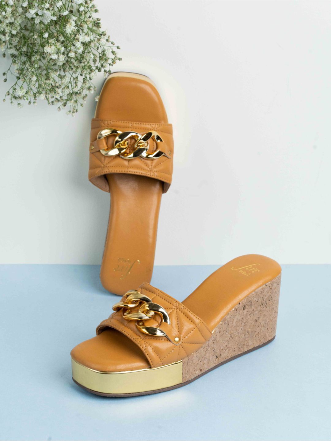 

Inc 5 Women Wedge Heel Sandals, Mustard