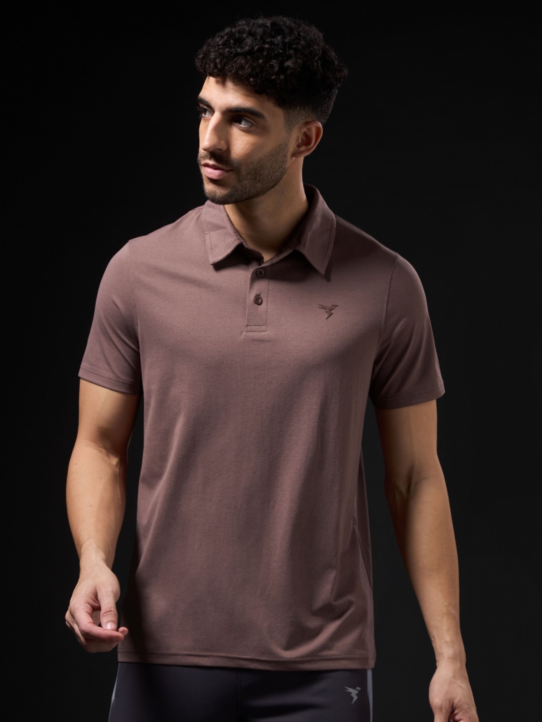 

Technosport Men Polo Collar Anti Static Slim Fit T-shirt, Brown