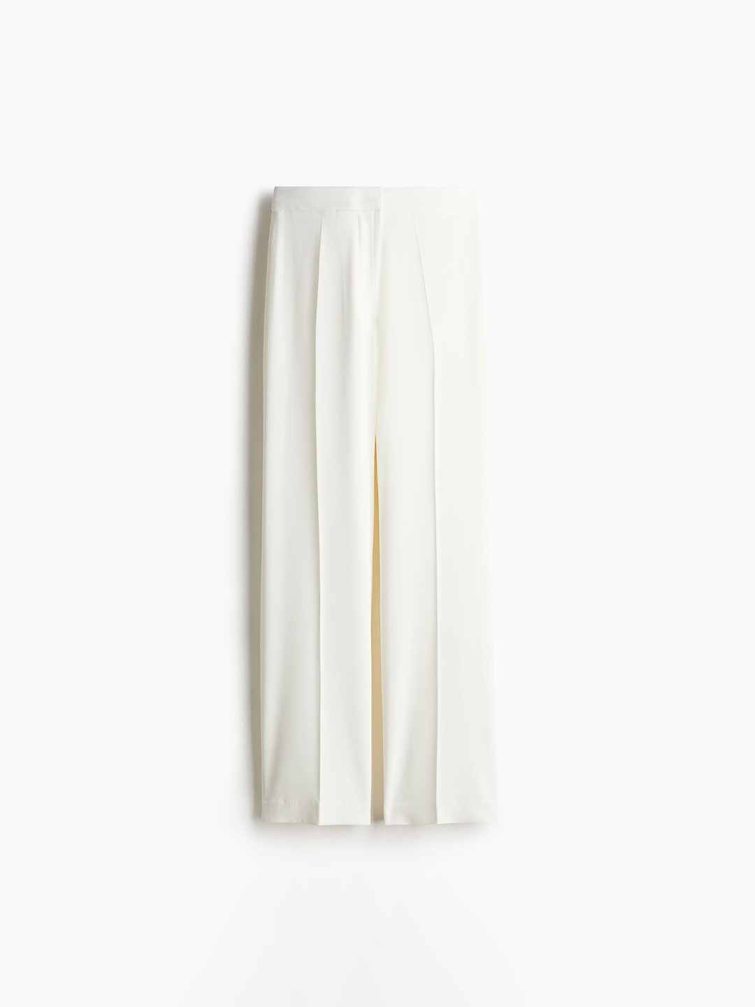 

H&M Mid Rise Wide Trousers, White